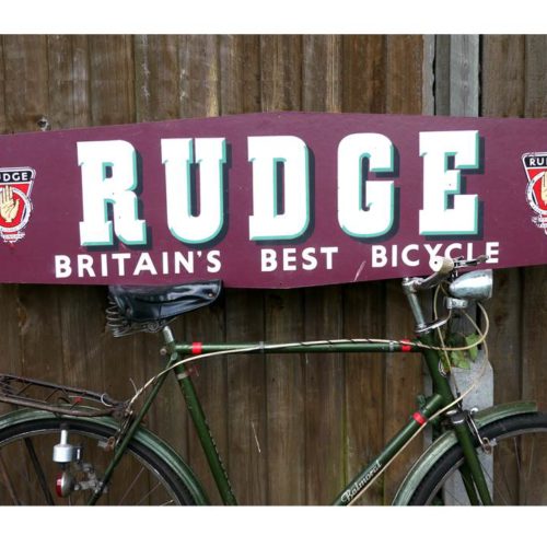 image of Rudge bicycle sign