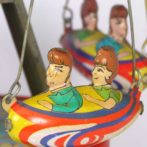 image of West German space carousel riders