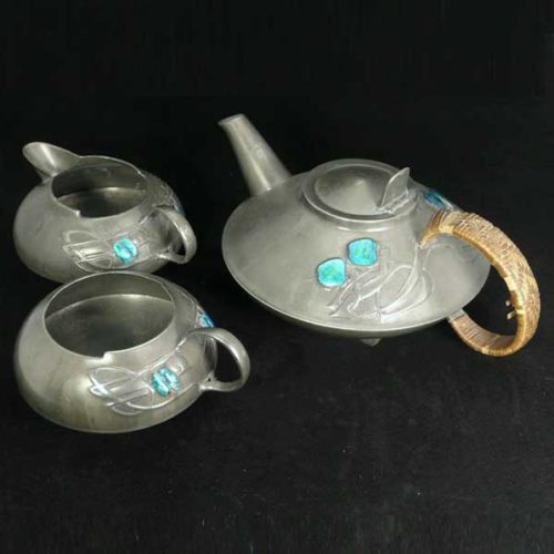 image of Knox Liberty & Co Tudric 0231 pewter tea set