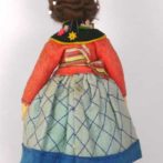 image of Lenci mascotte doll from behind